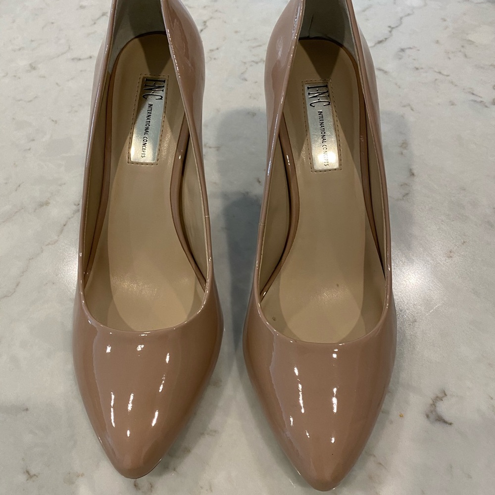 Inc Nude Patent Leather Heels